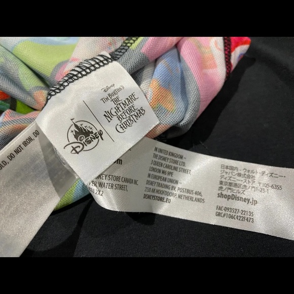 DISNEY Nightmare Before Christmas Long Sleeve Stretch Top w Tank Liner small - Picture 2 of 5
